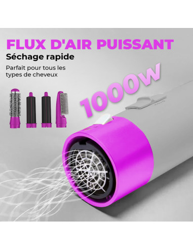 Asciugacapelli 5 en 1 avec coffret 1000W 5...