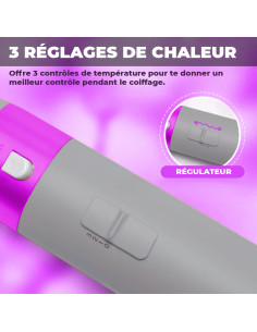 Asciugacapelli 5 en 1 avec coffret 1000W 5 accessoires... 2