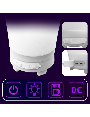 Seau à glace 7L porte-bouteilles RGB Bluetooth...