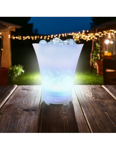 Seau à glace 7L porte-bouteilles RGB Bluetooth...