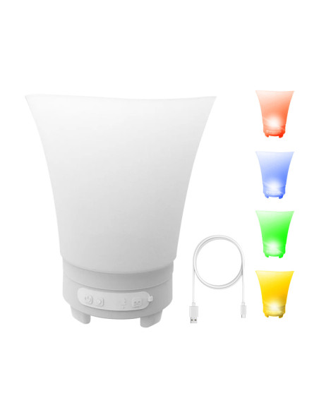 Seau à glace 7L porte-bouteilles RGB Bluetooth rechargeable.
