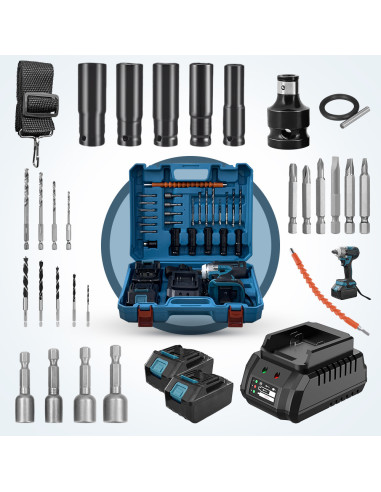 Perforateur visseuse 48V double batterie avec...