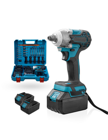 Perforateur visseuse 48V double batterie avec mallette et accessoires