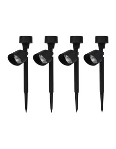 4 pcs Lampe solaire rechargeable 37 cm pour extérieur...