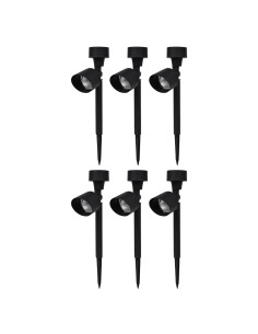6 pcs Lampe solaire rechargeable 37 cm pour extérieur...