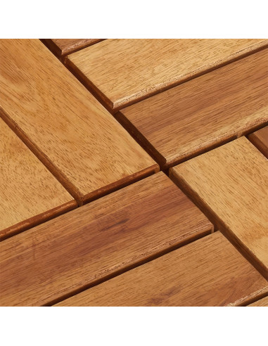 Pack 6 carreaux en bois d'acacia effet bois...