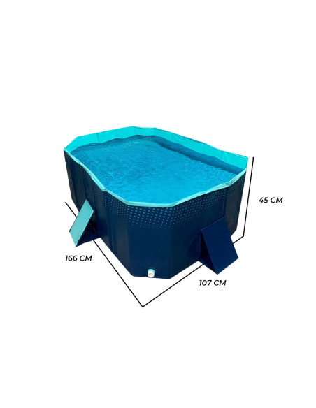 Piscine rigide pliable non gonflable en PVC capacité 330L pour enfants et chiens