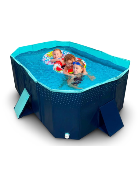 Piscine rigide pliable non gonflable en PVC capacité 330L pour enfants et chiens