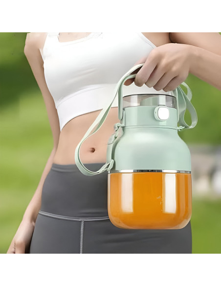 Mixeur blender électrique rechargeable portable 500 ml sans fil avec paille