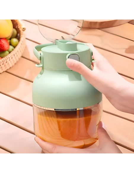 Mixeur blender électrique rechargeable portable 500 ml sans fil avec paille