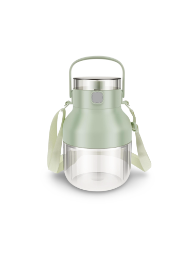 Mixeur blender électrique rechargeable portable 500 ml sans fil avec paille Vert