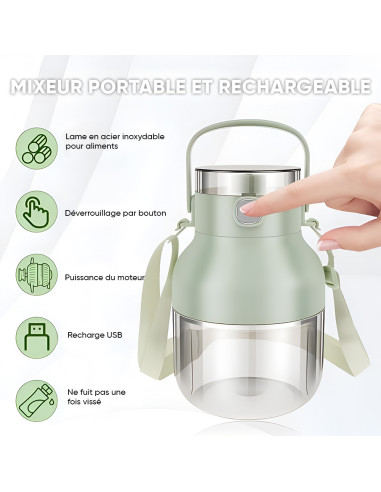 Mixeur blender électrique rechargeable portable...