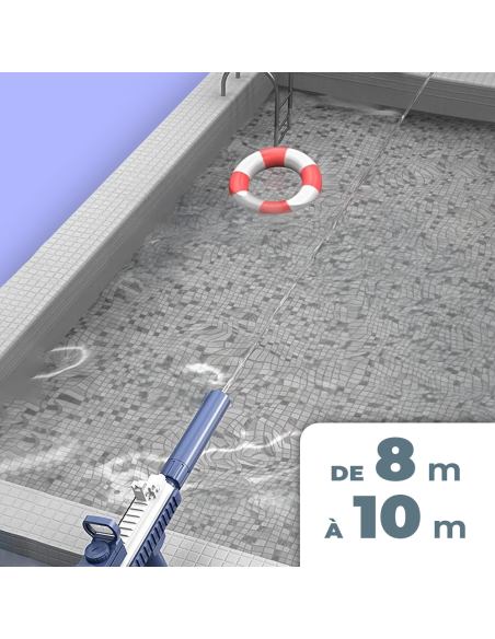 Fusil à Eau Électrique M416 avec Batterie Rechargeable Jet de 10 m et Silencieux