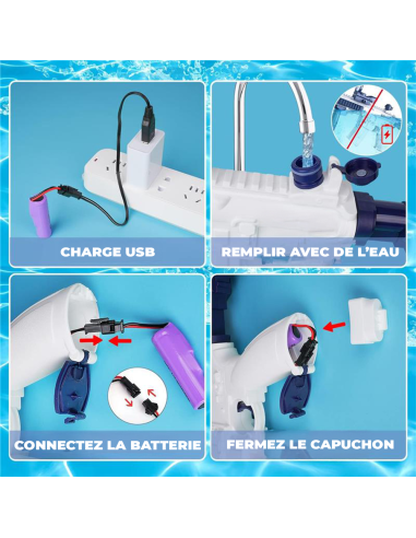 Fusil à Eau Électrique M416 avec Batterie...