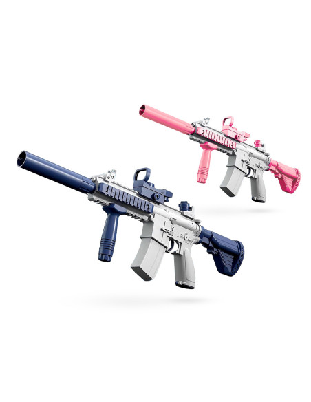 Fusil à Eau Électrique M416 avec Batterie Rechargeable Jet de 10 m et Silencieux