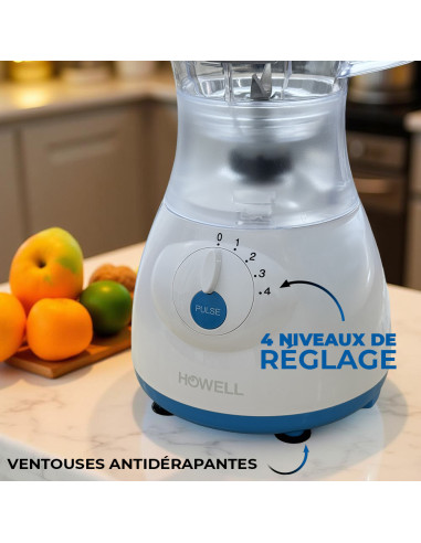 Mixeur avec Verseuse HOWELL 350W Capacité 1.5L...