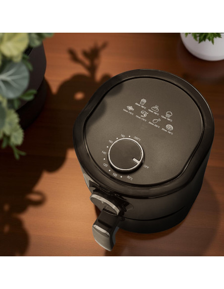 Friteuse à Air 1000W Capacité 4.5L avec Panier Température Réglable