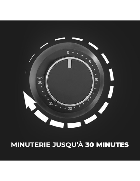 Friteuse à Air 1000W Capacité 4.5L avec Panier Température Réglable