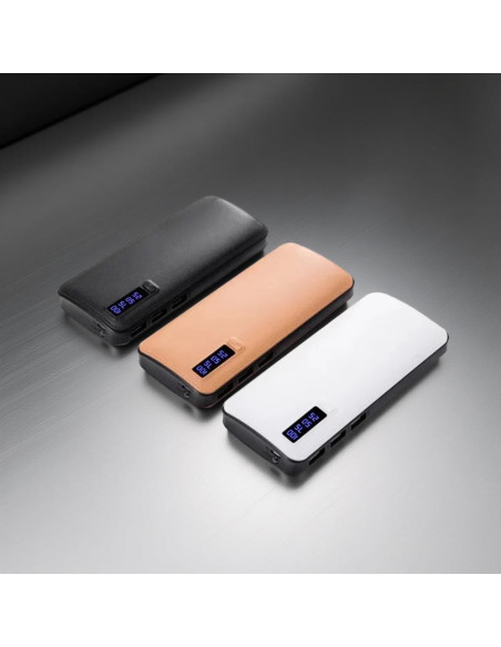 Power Bank 20000mAh Chargeur Multiple Rapide Portable Câble USB 3 Entrées