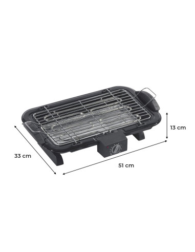 Barbecue Électrique de Table 2200W BBQ Portable...