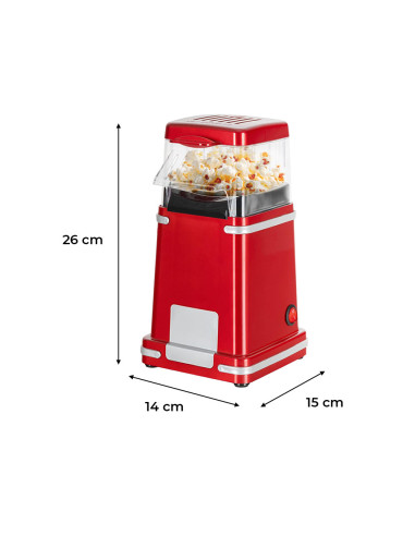 Machine à Popcorn 1200W à Air Chaud Rouge avec...