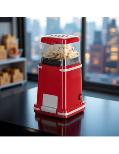 Machine à Popcorn 1200W à Air Chaud Rouge avec...