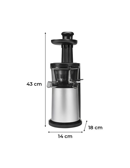 Extracteur de Jus Fruits et Légumes à Froid 150W Réservoir Jus et Pulpe
