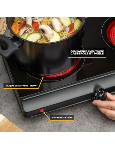 Plaque Électrique Infrarouge Vitrocéramique...