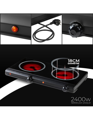 Plaque Électrique Infrarouge Vitrocéramique...