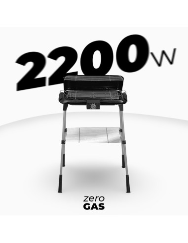 Barbecue Électrique 2200W H88cm: Grille...