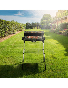 Barbecue Électrique 2200W H88cm: Grille Température Réglable 2