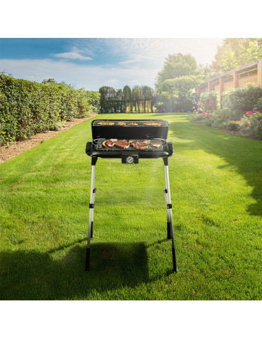 Barbecue Électrique 2200W H88cm: Grille...