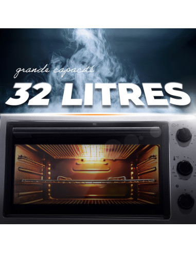 Mini Four Électrique 32L: 230°, Minuteur,...