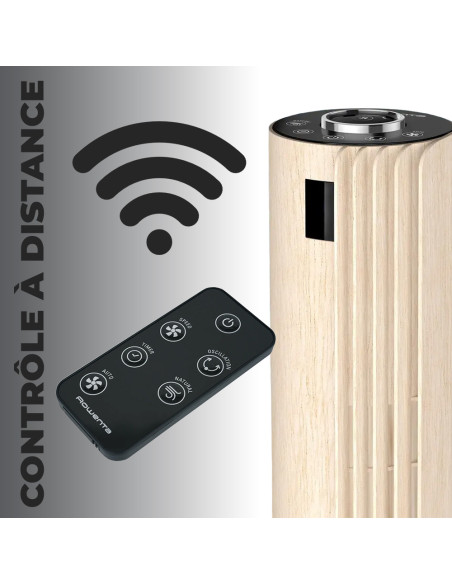 Ventilateur sur Pied ROWENTA Ultra Slim, Rafraîchisseur avec Télécommande.