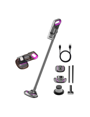 Aspirateur Balai Sans Fil Portable 120W, Filtre HEPA avec Ramasse-miettes.