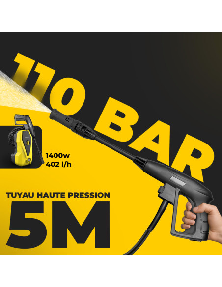 Nettoyeur Haute Pression Eau Froide Dictrolux 1400W 110bar Compact.
