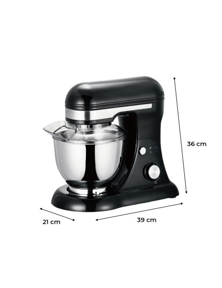 Robot Pâtissier Planétaire 600W, Bol 5L, Batteur avec Accessoires.