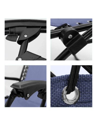 Chaise Longue Zéro Gravité Pliable avec Toit...