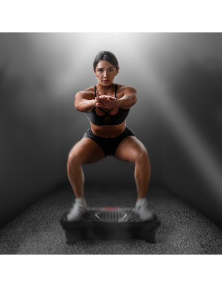 Plateforme Vibrante Électrique Fitness Bluetooth avec Élastiques