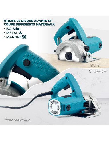 Scie Circulaire 1250W, Coupe 110mm, Électrique...