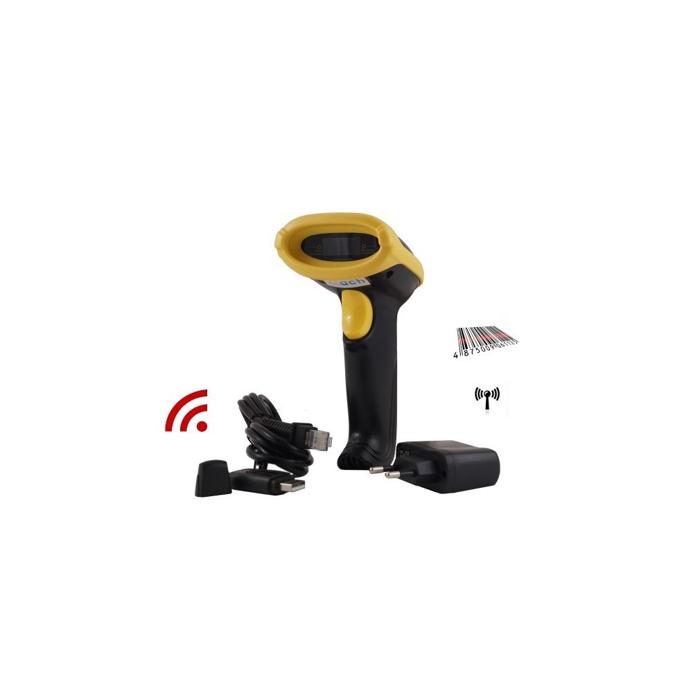 8510 Laser Scanner USB / Pistolet Barcode reader - 650nm avec fonction WIFI BLACK