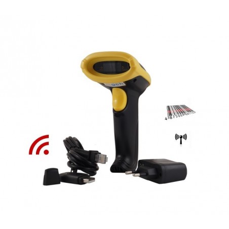8510 Laser Scanner USB / Pistolet Barcode reader - 650nm avec fonction WIFI BLACK