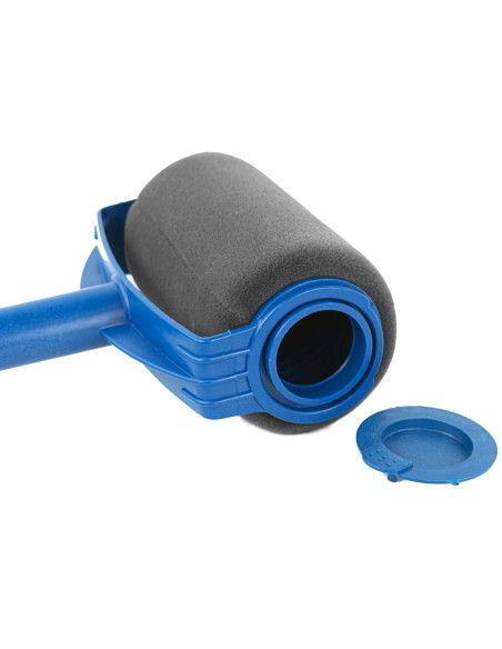 Lot 2 Rouleaux Peinture Anti-Goutte Réservoir Rechargeable Manche Extensible