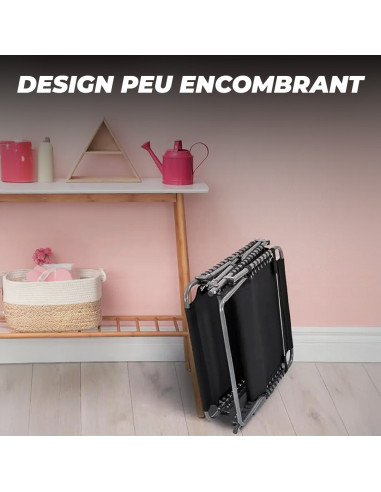 Transat en Textilène Design Cordonné, Pliable...