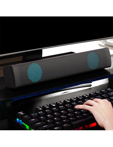 Barre de son PC RGB : Enceinte bureau,...