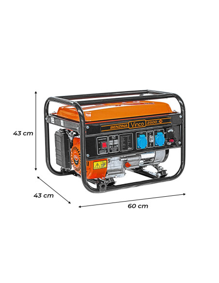 Générateur de courant VINCO 4T Essence 2,2KW 60128 Démarrage Manuel Carte AVR