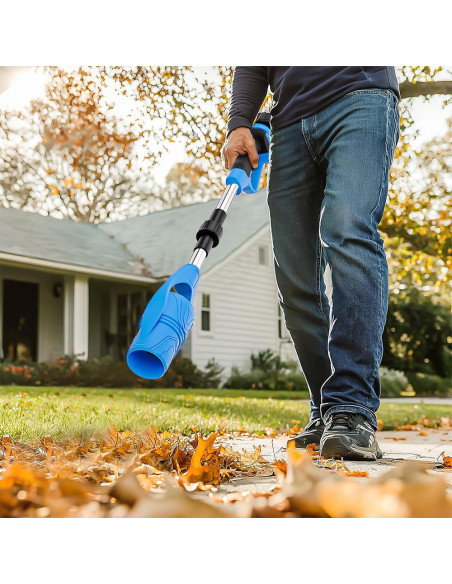 Souffleur sans fil à batterie 24V pliable, portable pour jardin et feuilles.