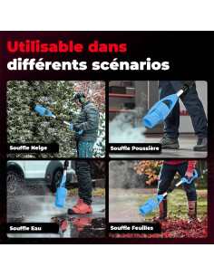 Souffleur sans fil à batterie 24V pliable, portable pour... 2