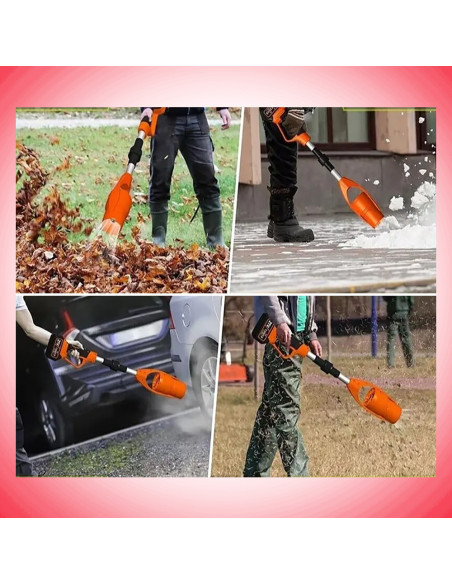 Souffleur sans fil à batterie 24V pliable, portable pour jardin et feuilles.