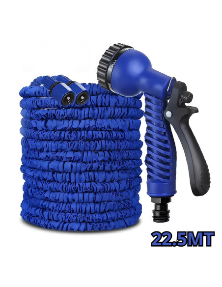 Tuyau de jardin extensible 22.5M, flexible, 7 jets, raccord universel